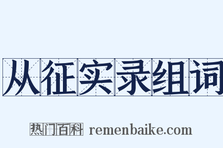 从征实录组词是什么意思的图片